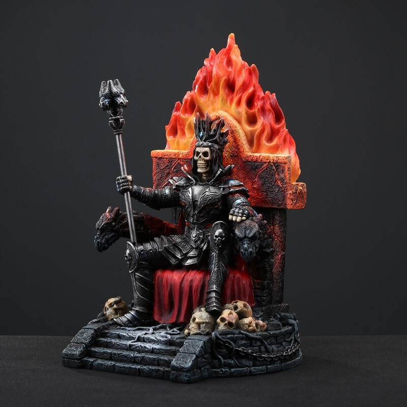 8.66 inches Height Polyresin Inferno Skeleton Sovereign Multicolor Finish Figurine