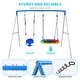 preview thumbnail 4 of 9, Trekassy 440lbs Heavy-Duty A-Frame Metal Swing Set, 2-in-1 Saucer & Toddler Swing for Backyard Playground