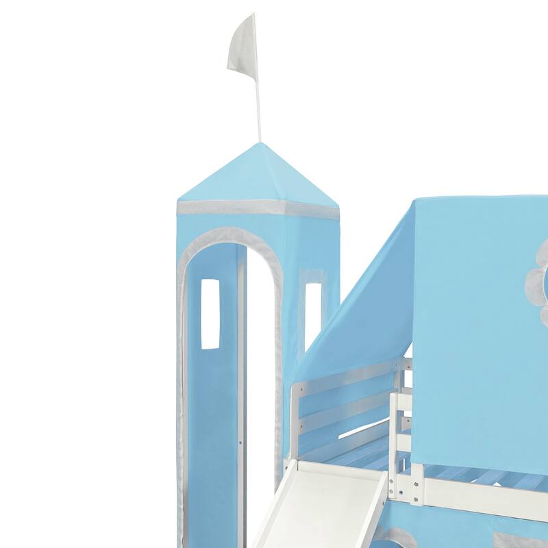 Merax Bunk Bed with Slide, Tent and Tower