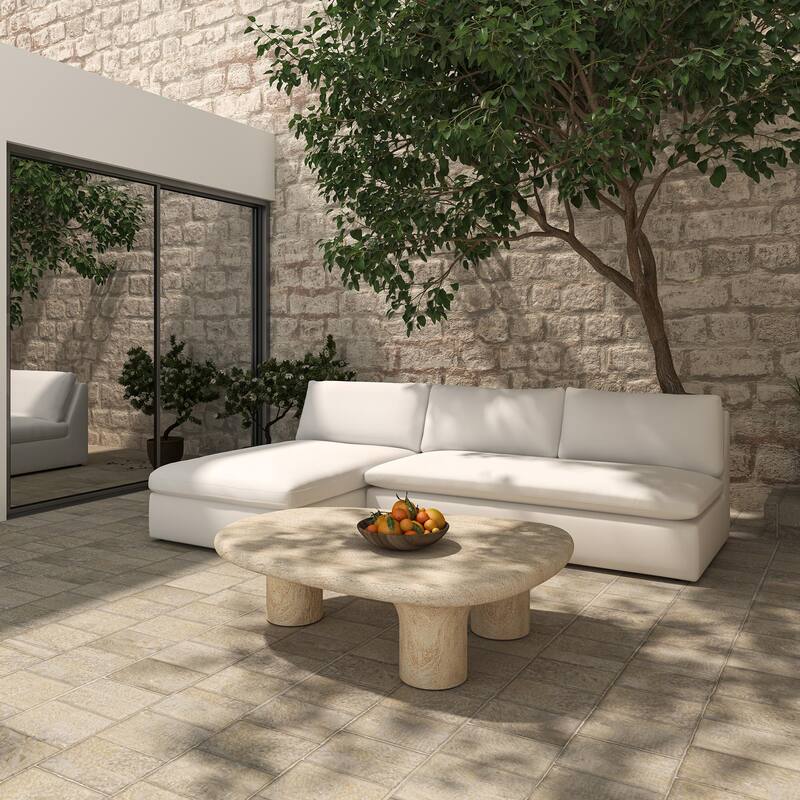 NADAAL STUDIOS Odessa, Outdoor Sofa With Weather-Resistant Performance Fabric - 74"W x40"D x35.8"H
