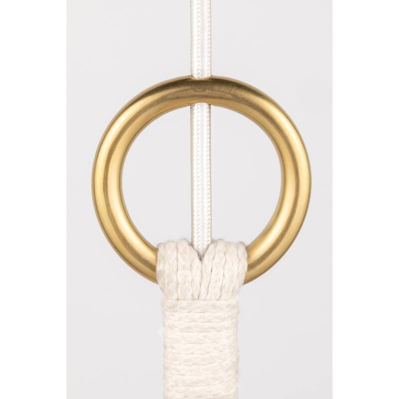 The Curated Nomad Tamarack 1-light Aged Brass Pendant with Clear Glass