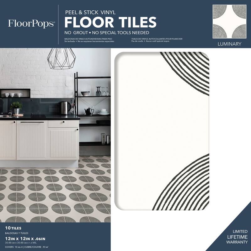 FloorPops Luminary Peel & Stick Floor Tiles