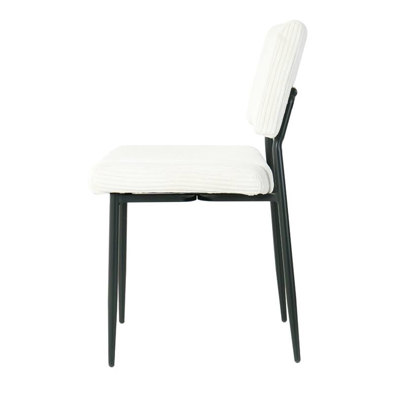 Modern Simple Fabric Upholstered Velvet Dining Chair (Set of 2)