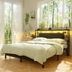 preview thumbnail 73 of 82, Headboards with Storage Shelves, Head Board with Power Outlet and LED Light for Bed Frame
