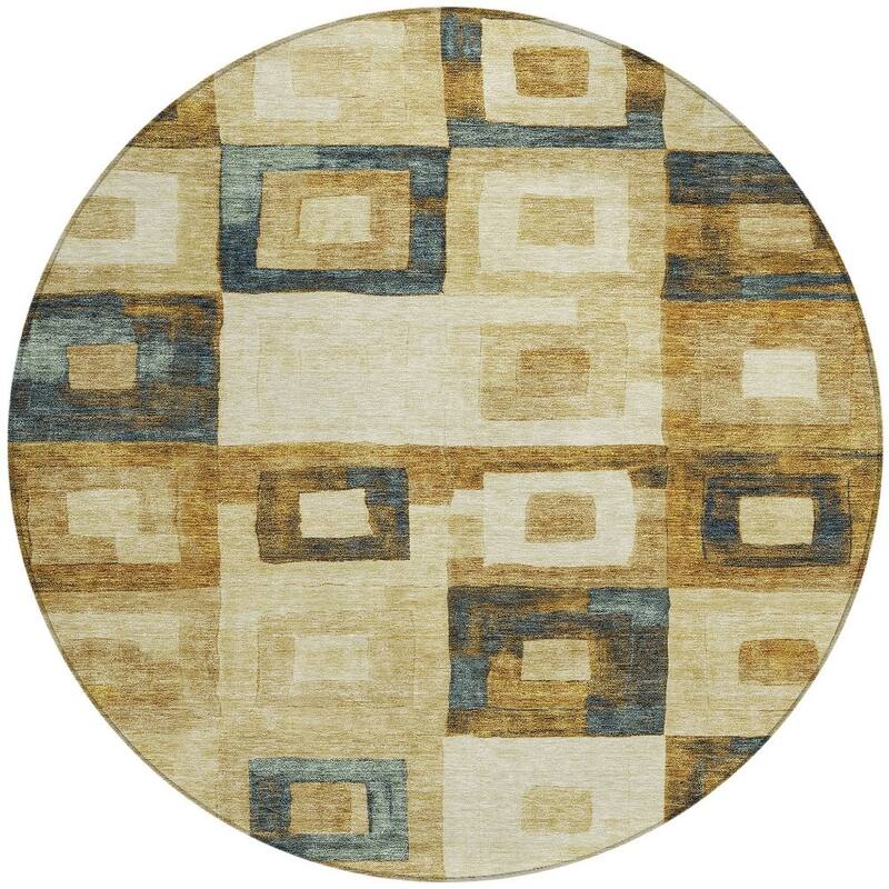 HomeRoots Geometric Transitional Rectangle Outdoor Rug