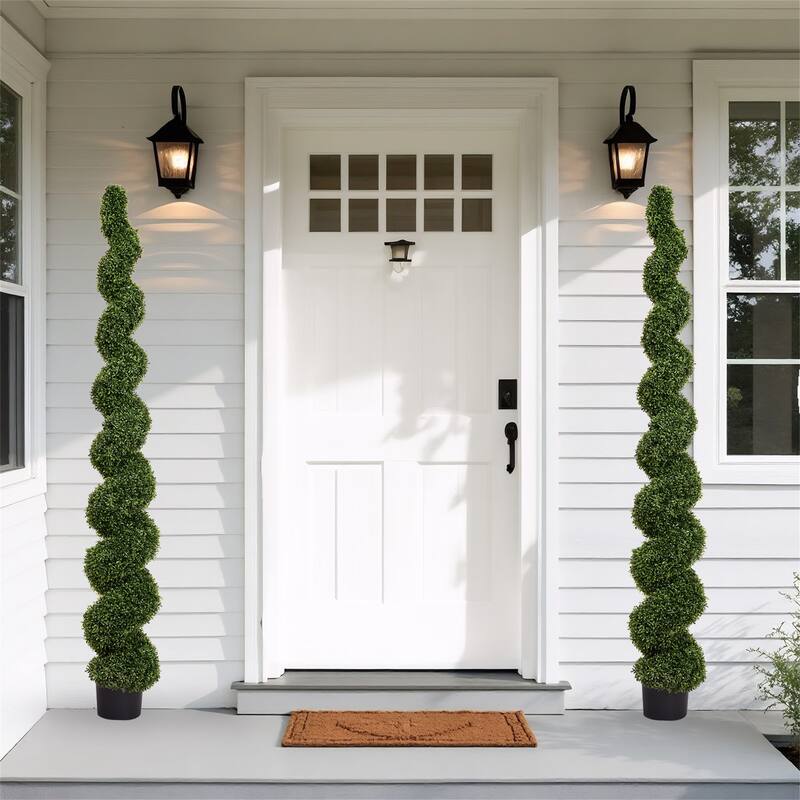 7FT Spiral Topiary Tree Artificial Outdoor