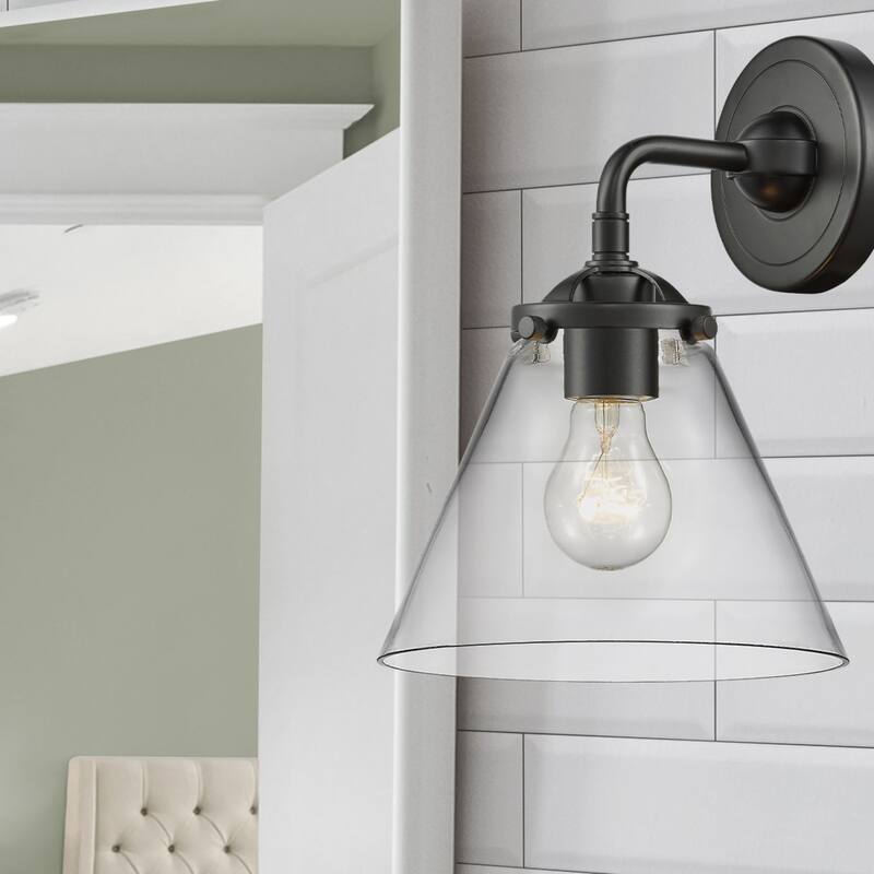 Innovations Lighting Large Cone Single Light 9" Tall Bathroom Sconce