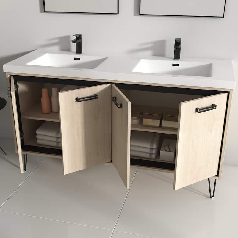 Mitchell 60" Double Bathroom Vanity Set
