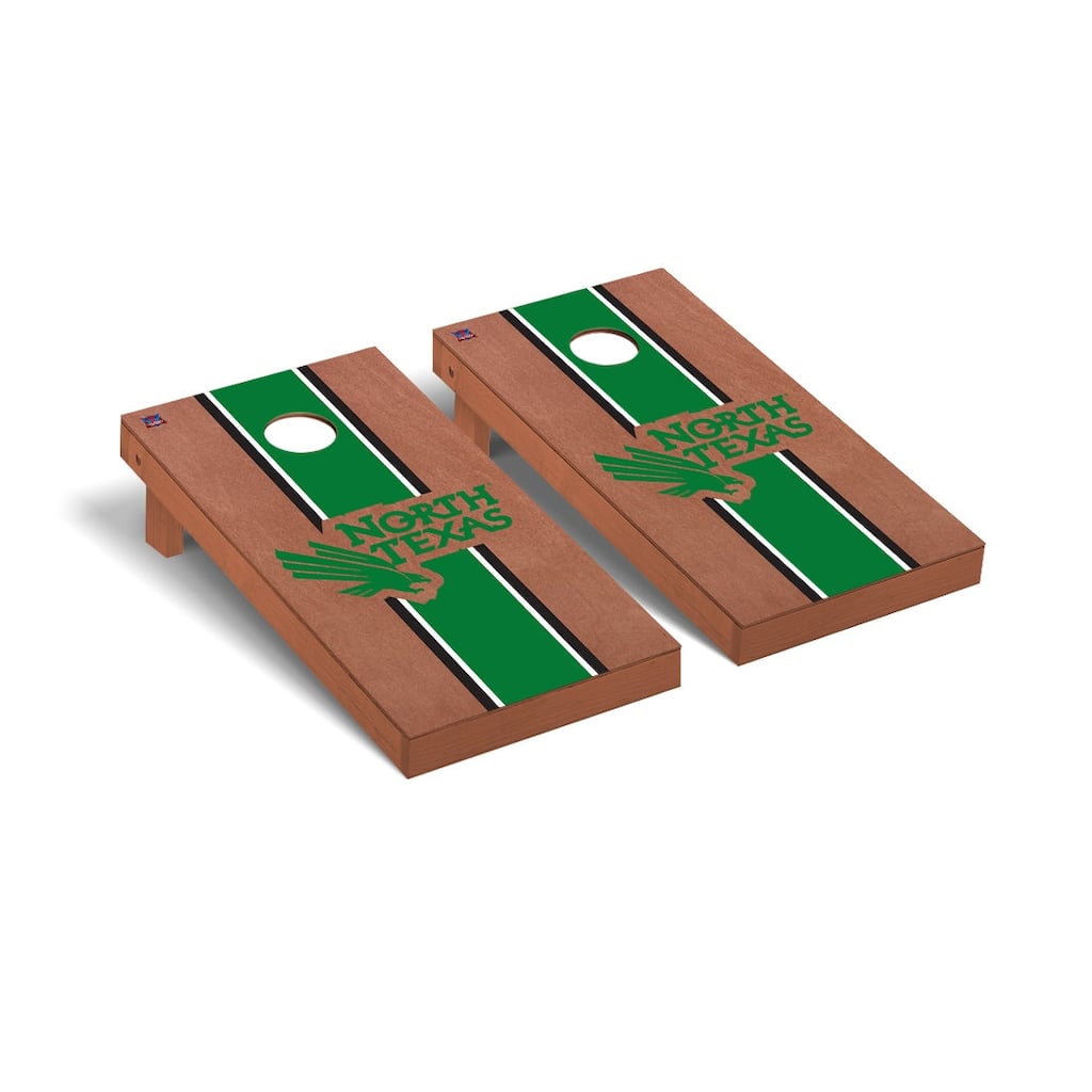 North Texas Mean Green Rosewood Cornhole Board Set