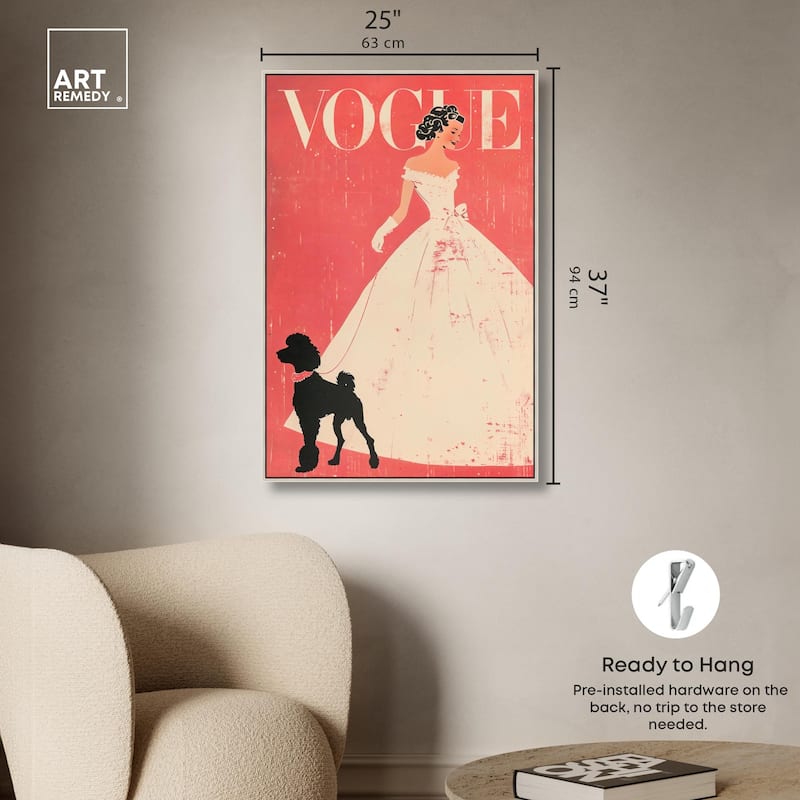 Red and Ivory Cover Canvas by Art Remedy