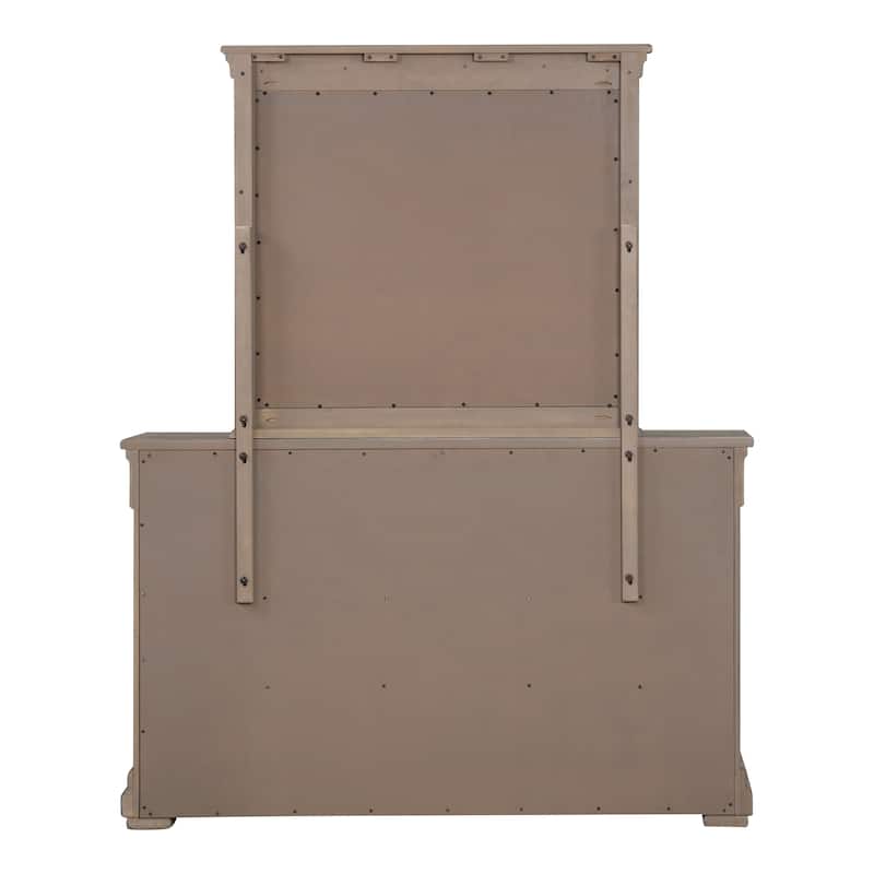 Furniture of America Wacine 5-Piece Weathered Grey Solid Wood Panel Bedroom Set