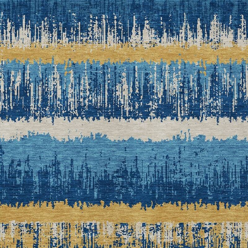 HomeRoots Striped Transitional Rectangle Outdoor Rug