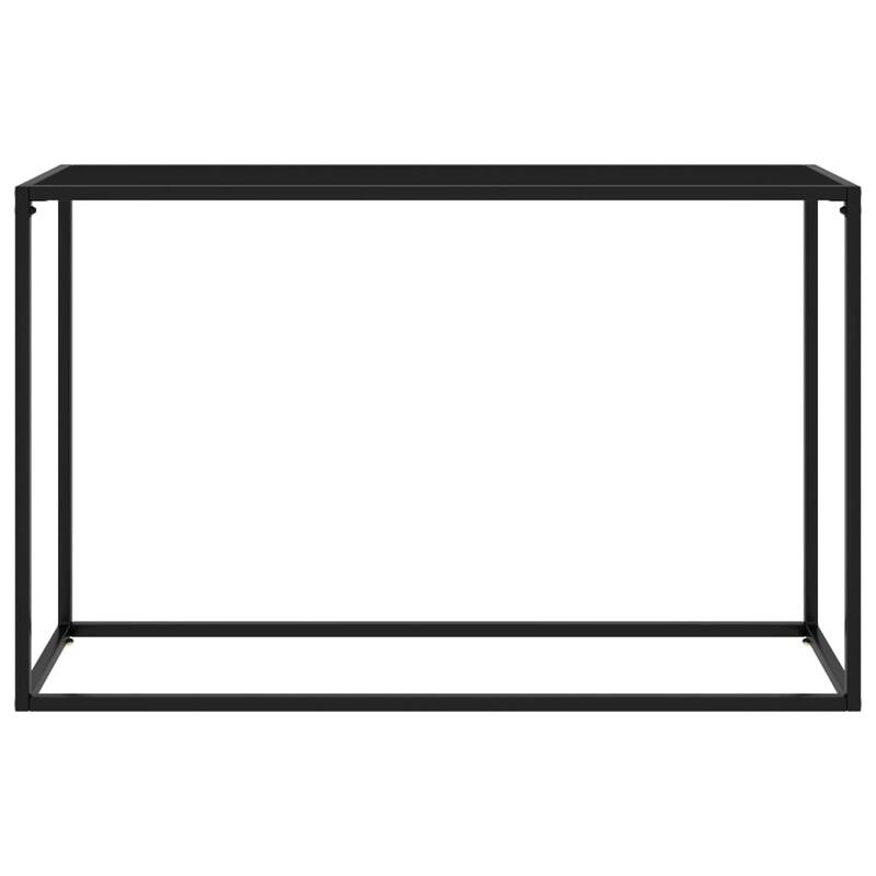 vidaXL Console Table Black 47.2"x13.8"x29.5" Tempered Glass - 47.2" x 13.8" x 29.5"