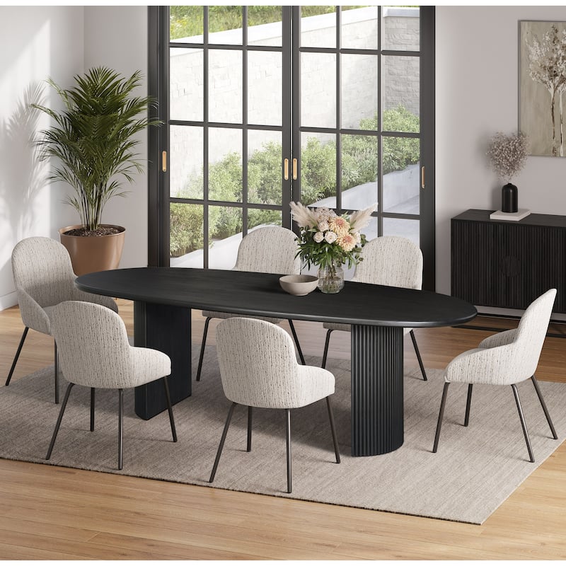 NPD Furniture Aniston 93 Inch Oval Dining Table