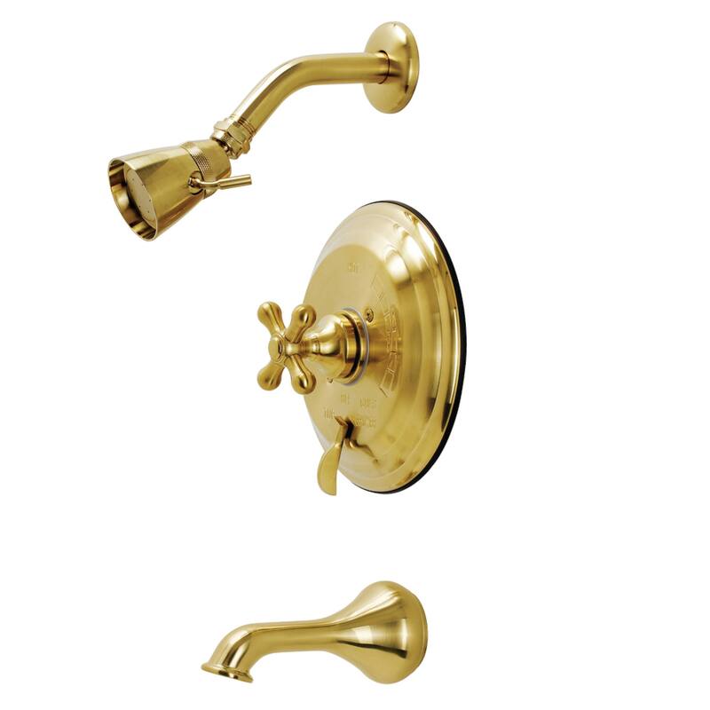Kingston Brass Restoration Tub and Shower Faucet - Brushed Brass
