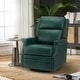 preview thumbnail 50 of 87, Echidna Transitional Genuine Leather Swivel Rocker Nursery Chair with Nailhead Trim by HULALA HOME