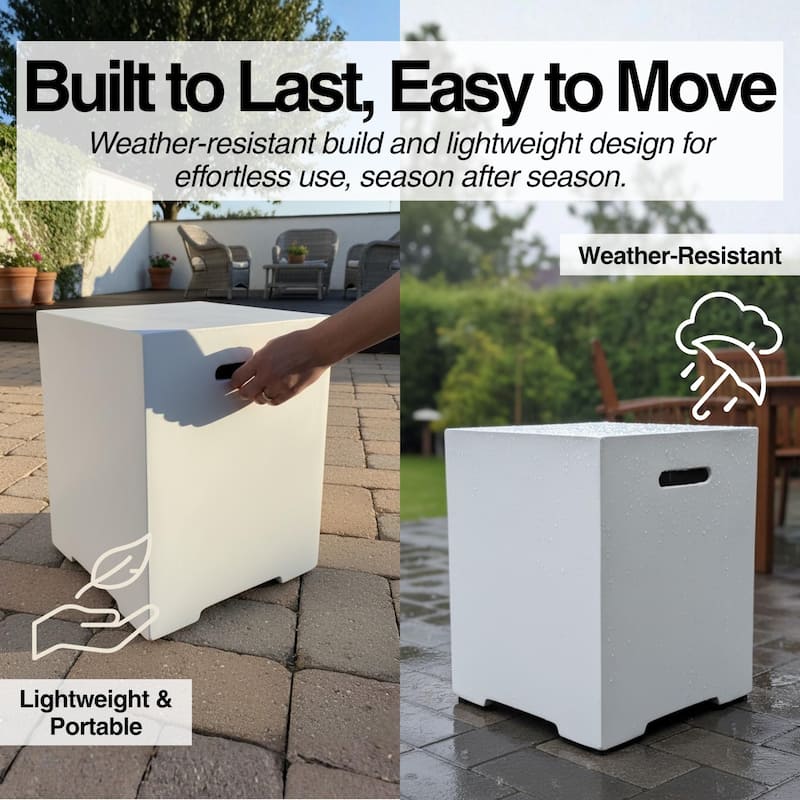 GDFStudio - 16" Outdoor 20LB Propane Tank Cover for Gas Fire Pits