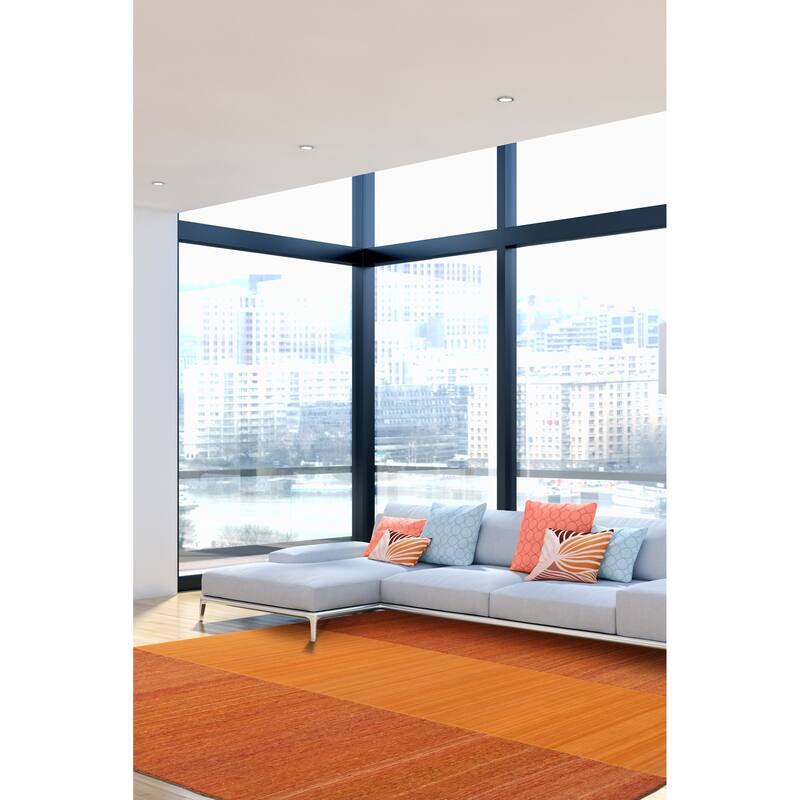 ECARPETGALLERY Flat-Weave Ankara FW Copper Wool Kilim - 8'1 x 9'10