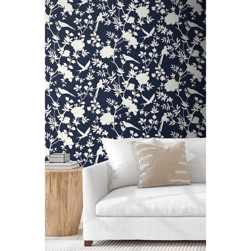 Luxe Haven Mono Toile Peel and Stick Wallpaper