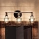 preview thumbnail 1 of 5, Luxury Vintage Bathroom Vanity Light, 11"H x 25.125"W, with Contemporary Style, Charcoal Finish by Urban Ambiance