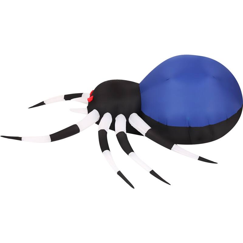 Haunted Hill Farm 6-Ft. Wide Prelit Inflatable Spider with Disco Lights
