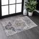 preview thumbnail 2 of 10, LOOM & LUXE Collection Cream/Beige/Medallion Non-Shedding Area Rug