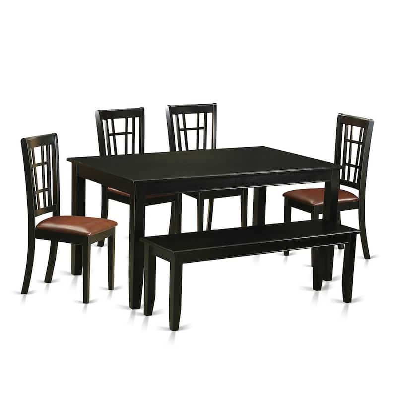 City Chic Dinette Set - Kitchen Table & Chairs - 7 Piece Modern Dining Room Set