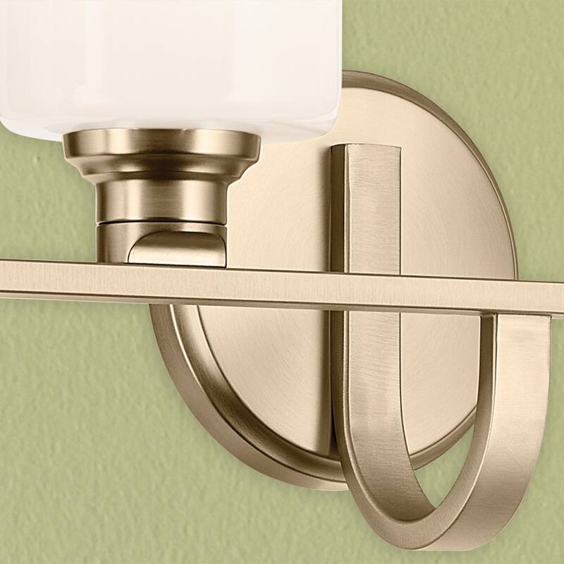 Kichler Lighting Gioe 32.25" 4-Light Vanity Light with Opal Glass in Champagne Bronze