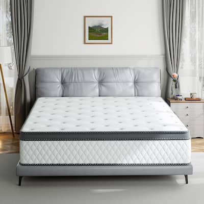 SweDrea 12" Hybrid Memory Foam Mattress - Medium Feel, Bamboo Charcoal, CertiPUR-US & OEKO-TEX Certified