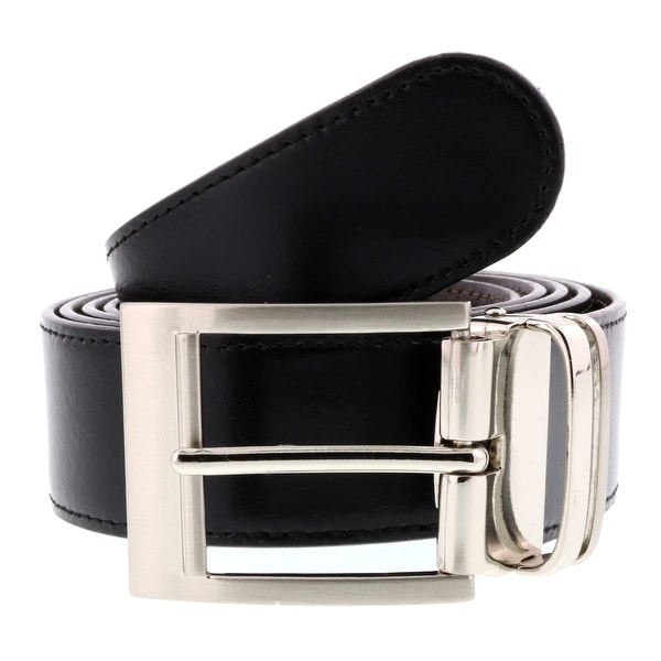 HS Collection HSB 1001 Black/Brown Reversible/Adjustable Mens Belt