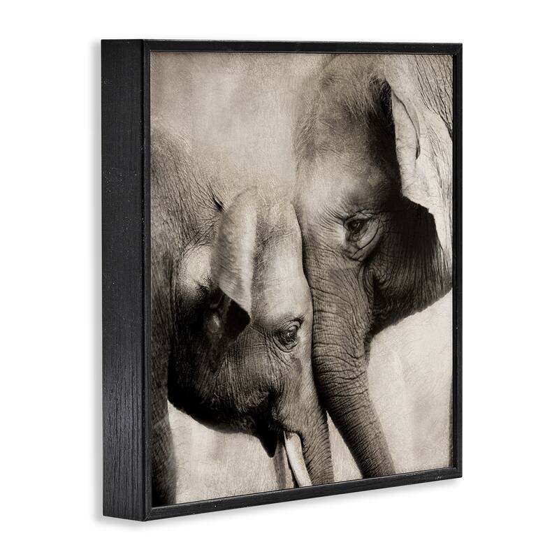Stupell Elephant & Baby Hug Framed Giclee Art Design By CAD Designs
