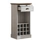 preview thumbnail 17 of 19, Wine Cabinet with Metal Glass Holder and Wood Lattice Rack - 22" in Width