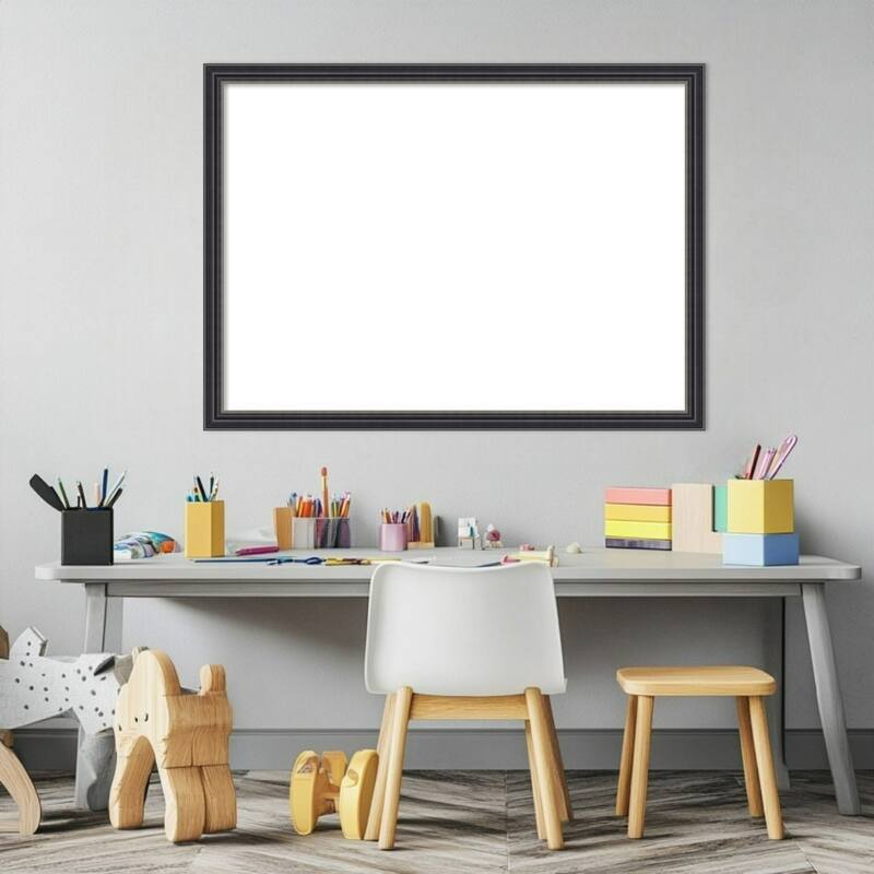 Amanti Art Stylish Black Framed Dry Erase Magnetic Board