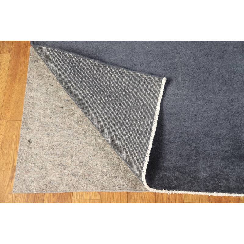 Hand Knotted Oriental 100% Wool Carpet Modern Solid Navy Blue & Blues Gabbeh Area Rug - 13' 1'' X 10' 5''