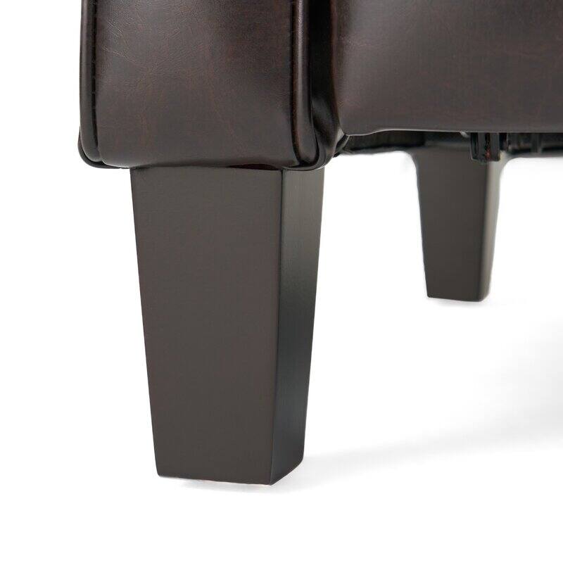 Pushback Recliner Chair, Fax Leather Armchair Push Back Accent Chair for Living Room, Home Theater Single Sofa Club Chair