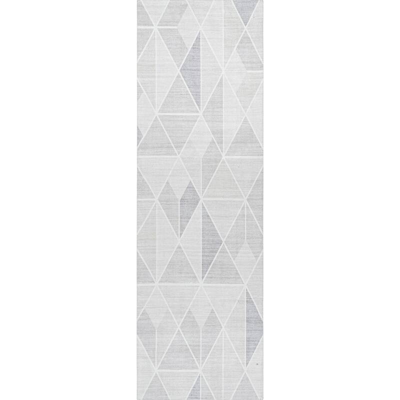 Nuloom Marielle SpinClean Diamond Tiles Machine Washable Area Rug