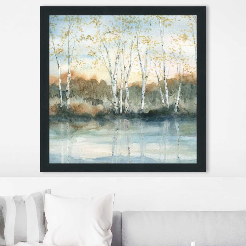 "Birch Riverbank" by Carol Robinson Print on Acrylic