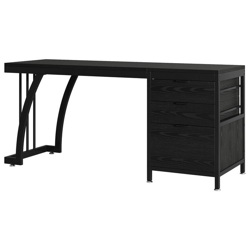 59" Large Vanity Desk with 3 Reversible Drawers, Chic Makeup Dressing Table Vanity Station for Women Girls Bedroom