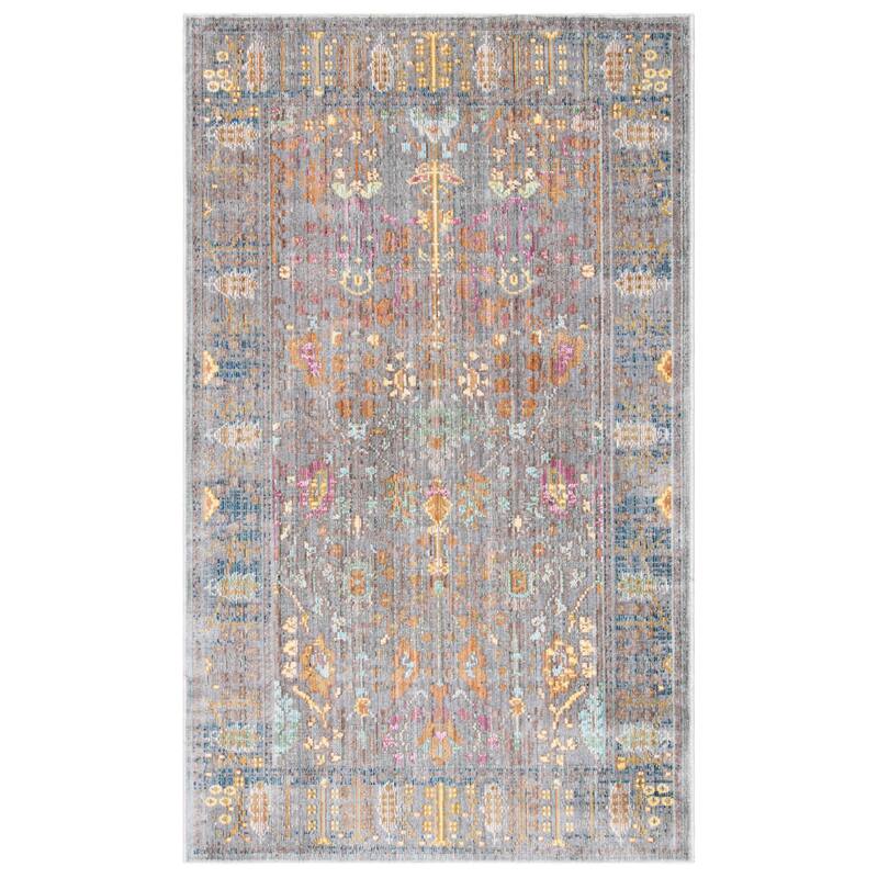 SAFAVIEH Valencia Insaf Vintage Boho Oriental Rug - 2' x 3' - Grey/Multi
