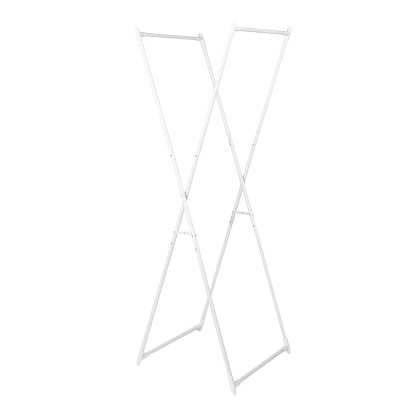 Household Essentials Valet Folding Clothes Rack - 22.8"L x 21.3"W x 61.2"H - White
