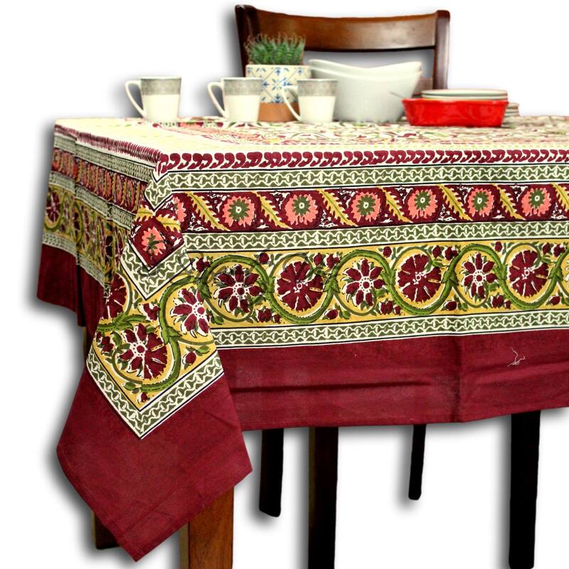 Cotton Angelic Sunflower Print Floral Tablecloth Rectangle Collection