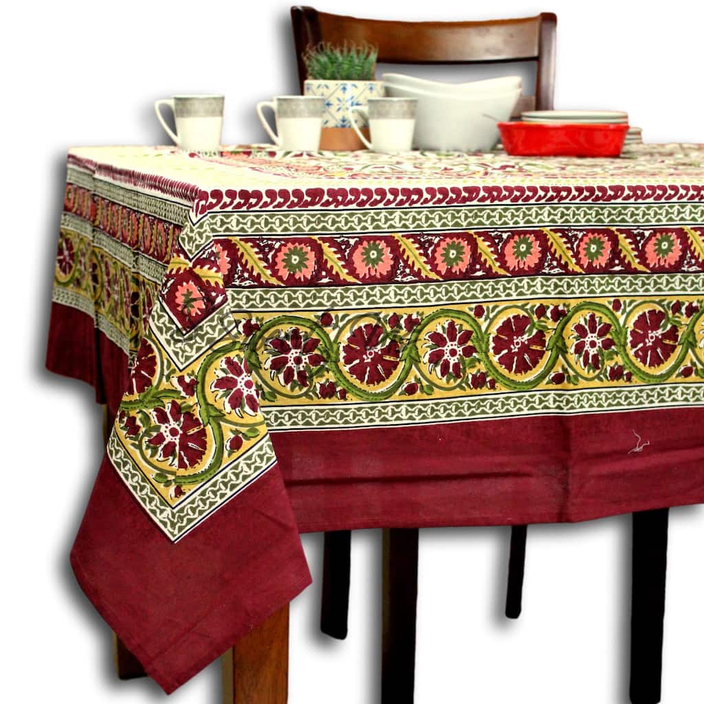 Cotton Angelic Sunflower Print Floral Tablecloth Rectangle Collection