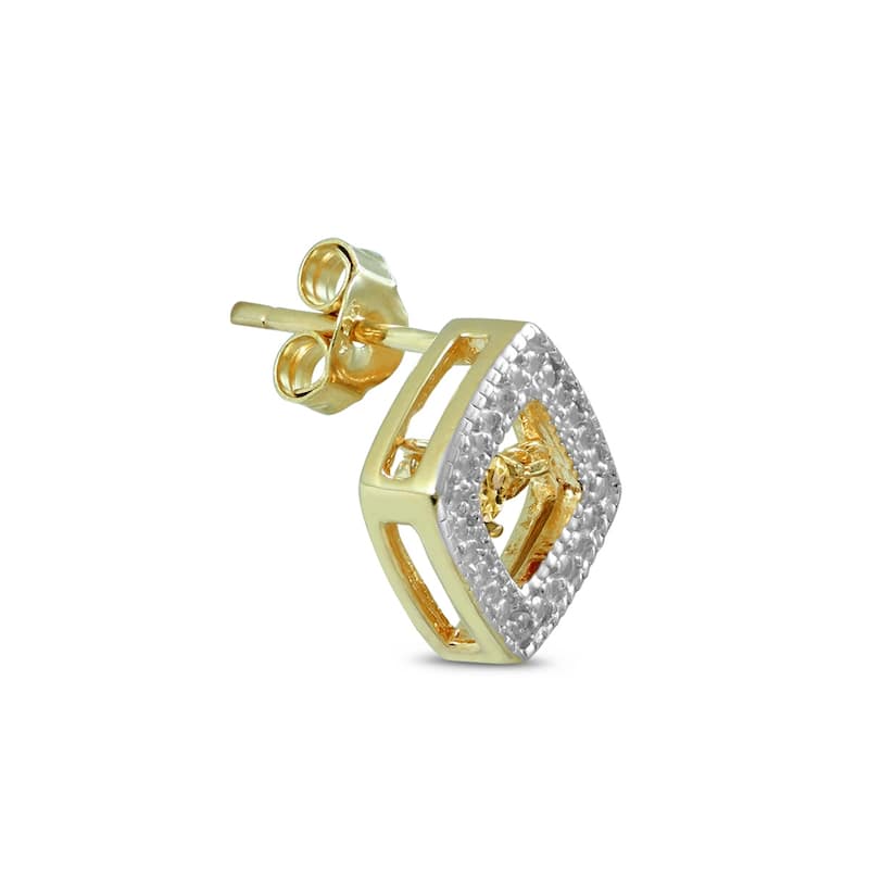 Marquee Citrine and Diamond Dancer Earrings in .925 Sterling Silver