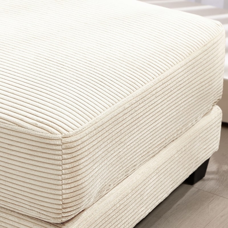 The Contemporary Oversized Corduroy Ottoman