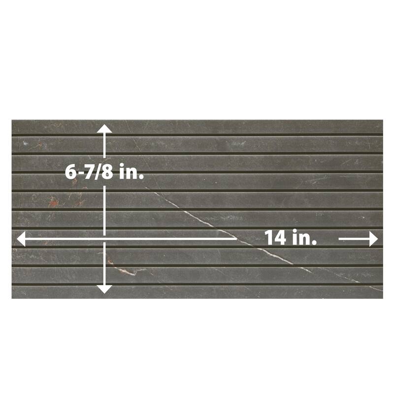 Merola Tile Istanbul Strata Night 6-7/8" x 14" Porcelain Floor and Wall Tile