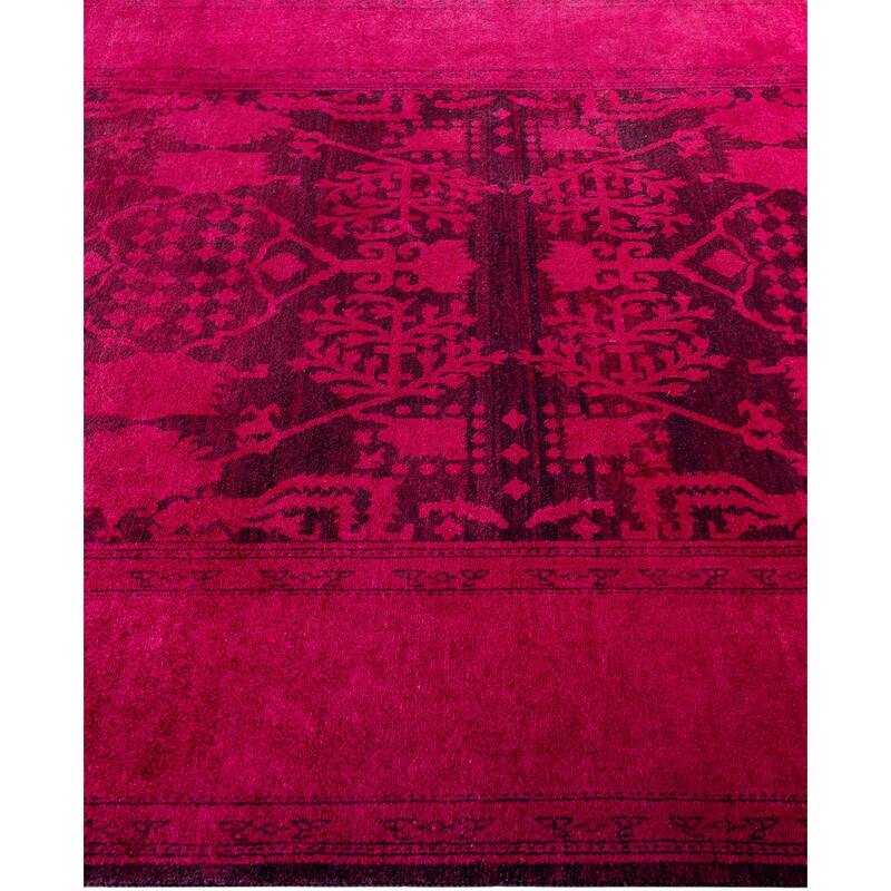 Overdyed One-of-a-Kind Hand-Knotted Area Rug - Pink - 6' 1" x 9' 5"