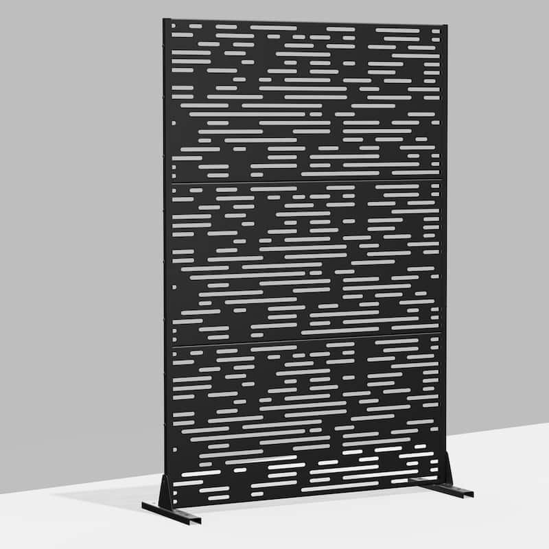 Outdoor Privacy Screen Metal Privacy Screen Panel Free Standing - 72*47