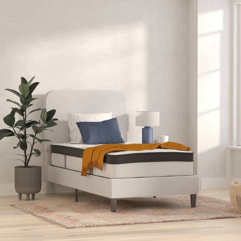 12" Hybrid Pocket Spring Mattress, Mattress in a Box - Premium Mattress - Twin