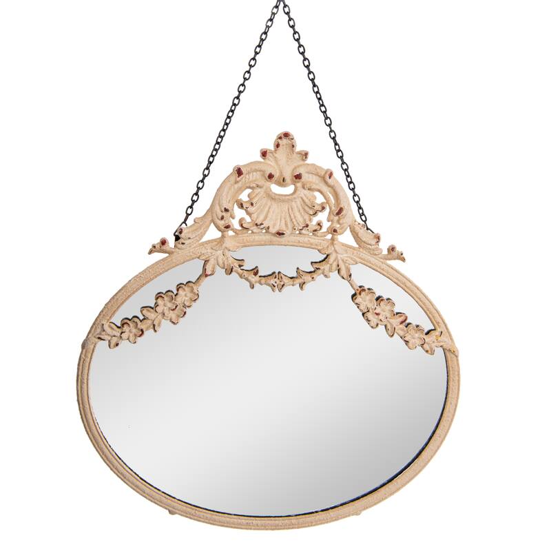 Framed Wall Mirror with Decorative Chain