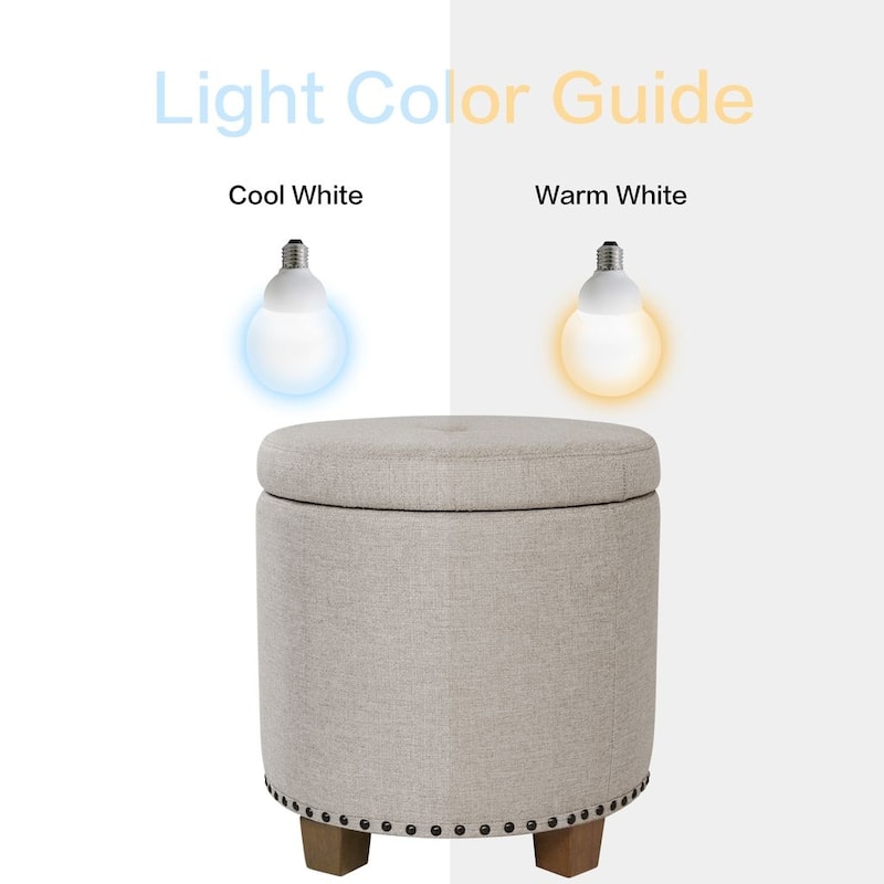 HomePop Storage Ottoman with Nailheads